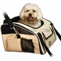 กระเป๋าสุนัขสะพายข้าง กระเป๋าใส่แมวสะพายข้าง กระเป๋าสัตว์เลี้ยง สีน้ำตาลอ่อน PEB0004