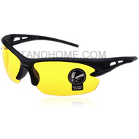 แว่นกันแดด แว่นกันลม สำหรับขี่จักรยาน สีเหลือง BIA0002Y
