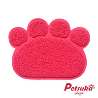 พรมดักทรายแมว Petsuka สำหรับรองกระบะทราย สีแดง MAT-C01P