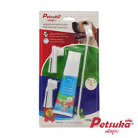 ชุดยาสีฟันดูแลสุขภาพฟันสัตว์เลี้ยง Petsuka แพ็ค 4 ชิ้น TOOTH-P01
