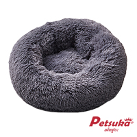 ที่นอนขนนุ่มโดนัท Petsuka สำหรับสัตว์เลี้ยง สีเทา 60 cm
