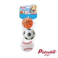 ชุดของเล่นลูกบอลสำหรับสุนัข Petsuka แพ็ค 3 ชิ้น Pet Rubber Ball Dog Toys Outdoor Interactive Toys