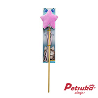 ไม้ล่อแมว ของเล่นแมว Petsuka รูปดาวนุ่มฟู สีชมพู