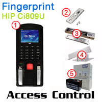 เครื่องสแกนลายนิ้วมือควบคุมประตู Access Control Fingerprint HIP Ci809