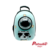 กระเป๋าสะพายสัตว์เลี้ยง Petsuka แบบแคปซูลอวกาศ มีช่องมอง สีชมพู BAG-P02P
