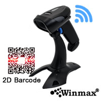 เครื่องสแกนบาร์โค้ดไร้สาย Wireless Barcode Reader 2.4G พร้อมขาตั้ง Winmax-P309S