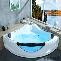 Triangle Luxury Massage Acrylic Spa Bathtub Corner Bathtubs