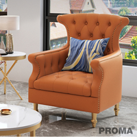 Modern Luxury Leisure Leather Single Seat Sofa Chair