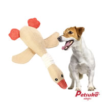 ตุ๊กตาเป็ด ของเล่นสุนัข Petsuka ของเล่นขัดฟันสัตว์เลี้ยง มีเสียง สีเหลือง