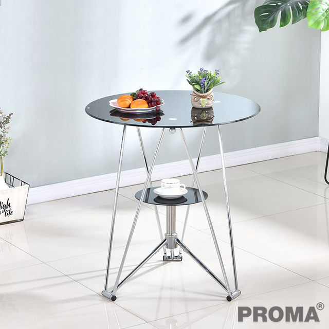 Tempered Glass Small Round Table Coffee Table