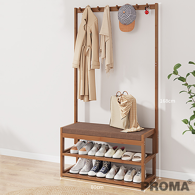 Shoe Rack Changing Stool Solid Wood Clothes Hanger
