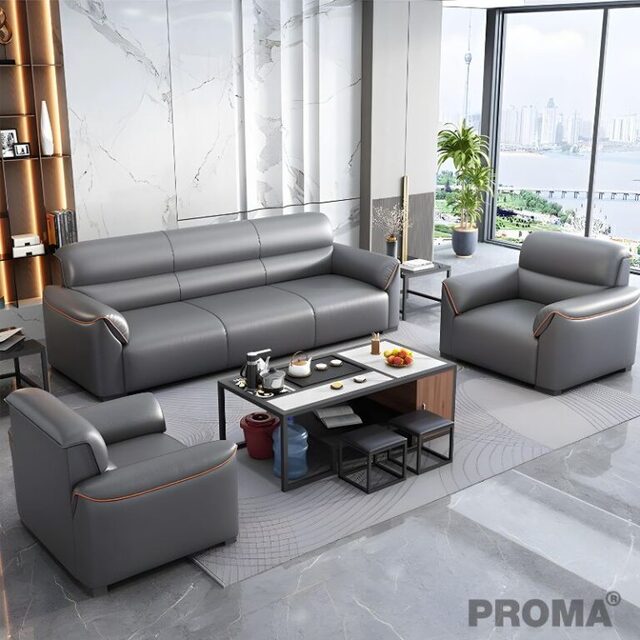 Office guest sofa Simple, modern design with good quality leather.