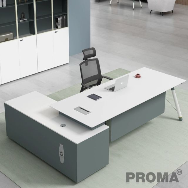 Executive Office Desk Office Table With Side Table And Storage