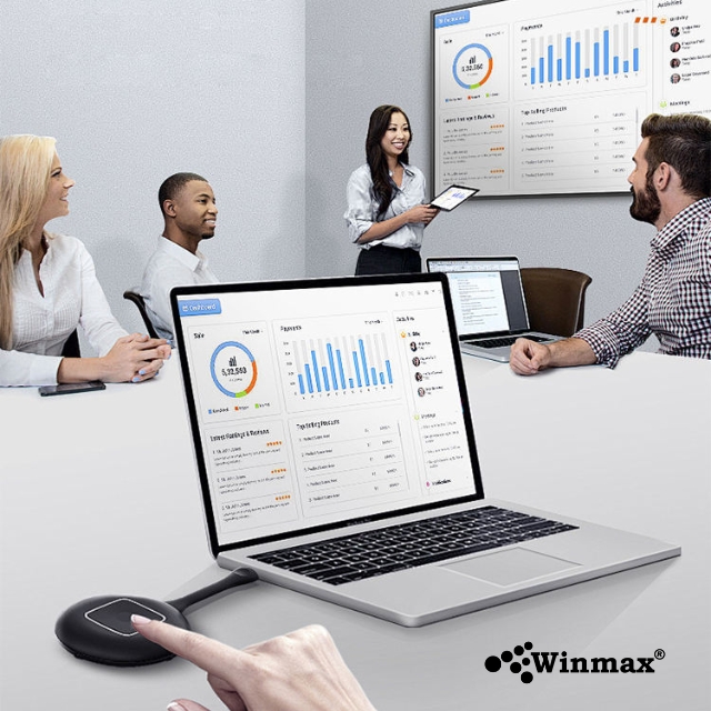 อุปกรณ์แชร์ภาพหน้าจอแบบไร้สายสำหรับอินเตอร์แอคทีฟสมาร์ทบอร์ดทุกรุ่น Winmax รุ่น Win-IAS373