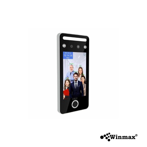 เครื่องทาบบัตร สแกนนิ้ว-สแกนใบหน้า บันทึกเวลาเข้าออก ระบบ AI อัฉริยะ 5 นิ้ว Winmax-AI07F