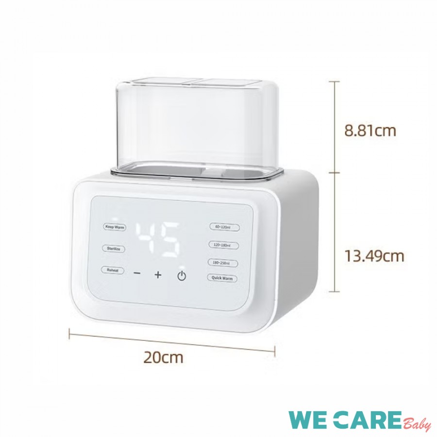 เครื่องอุ่นขวดนม แบบขวดคู่ มัลติฟังก์ชั่น WE CARE อุ่นนมในขวดอัตโนมัติ รุ่น PureDry1