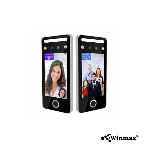 เครื่องทาบบัตร สแกนนิ้ว-สแกนใบหน้า บันทึกเวลาเข้าออก ระบบ AI อัฉริยะ 5 นิ้ว Winmax-AI07F