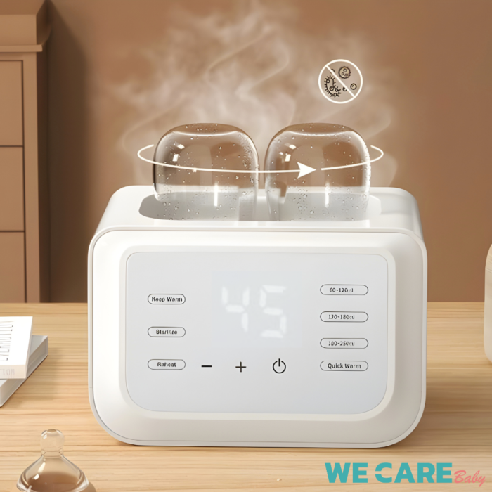 เครื่องอุ่นขวดนม แบบขวดคู่ มัลติฟังก์ชั่น WE CARE อุ่นนมในขวดอัตโนมัติ รุ่น PureDry1