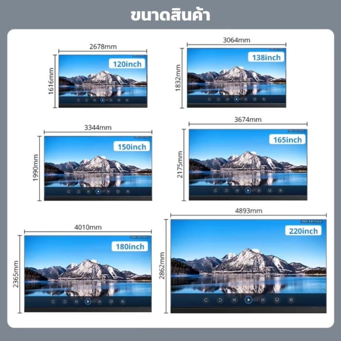 อินเตอร์แอคทีฟสมาร์ทบอร์ดจอ LED ขนาดใหญ่พิเศษ 120 นิ้ว 4K 2CPU 2in1 Windows / Androids OS Winmax รุ่น Win-ISE-120