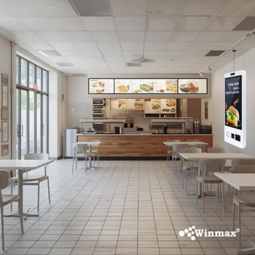 ตู้คีออสขายสินค้าบริการตนเอง พร้อมปริ้นเตอร์และเครื่องอ่านบาร์โค้ด ขนาด 27 / 32 นิ้ว Winmax รุ่น Win524