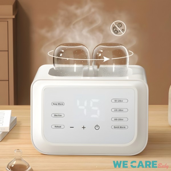 เครื่องอุ่นขวดนม แบบขวดคู่ มัลติฟังก์ชั่น WE CARE อุ่นนมในขวดอัตโนมัติ รุ่น PureDry1
