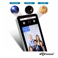 เครื่องทาบบัตร สแกนนิ้ว-สแกนใบหน้า บันทึกเวลาเข้าออก ระบบ AI อัฉริยะ 5 นิ้ว Winmax-AI07F