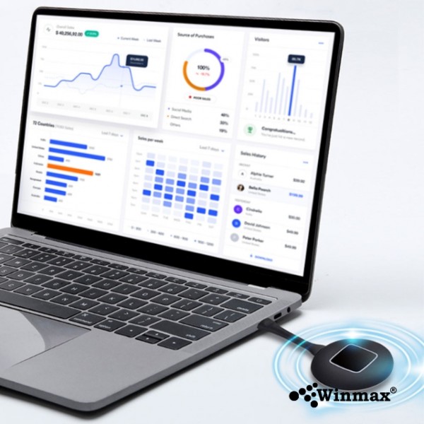 อุปกรณ์แชร์ภาพหน้าจอแบบไร้สายสำหรับอินเตอร์แอคทีฟสมาร์ทบอร์ดทุกรุ่น Winmax รุ่น Win-IAS373
