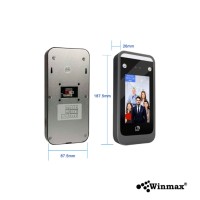เครื่องสแกนใบหน้า อ่านบัตร และรหัสควบคุมการเข้าออก 4.3 นิ้ว Winmax-AI06