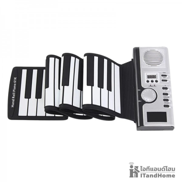 เปียโนพับ เปียโนไฟฟ้าพกพา พับม้วนได้ 61 คีย์