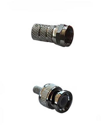 หัวต่อกล้องวงจรปิด BNC+F TYPE