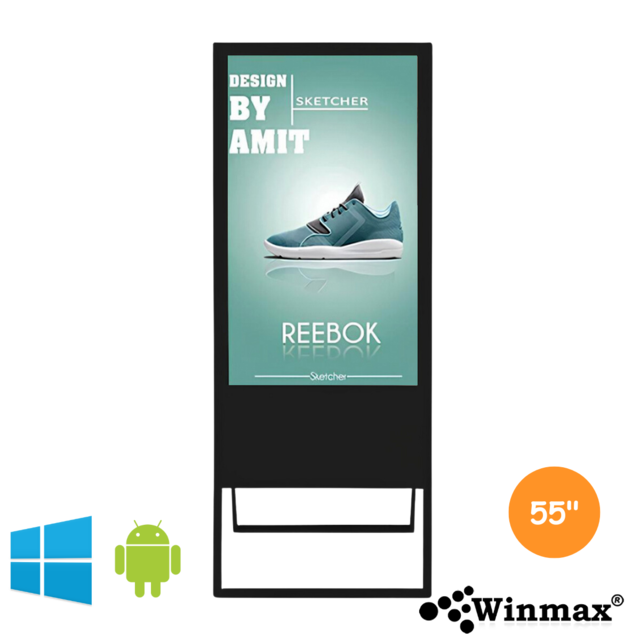 ป้ายโฆษณาดิจิตอล แบบเคลื่อนย้ายได้ Winmax Portable Signage 55 นิ้ว 