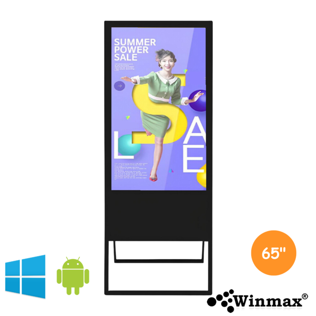 ป้ายโฆษณาดิจิตอล แบบเคลื่อนย้ายได้ Winmax Portable Signage 65 นิ้ว 